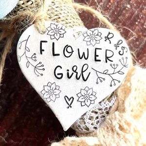 Flower Girl Wedding Bouquet- Bouquet Charm- Bridesmaid Gift- Flower Girl Gifts